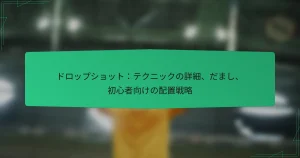 ドロップショット：テクニックの詳細、だまし、初心者向けの配置戦略