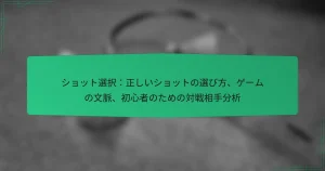ショット選択：正しいショットの選び方、ゲームの文脈、初心者のための対戦相手分析